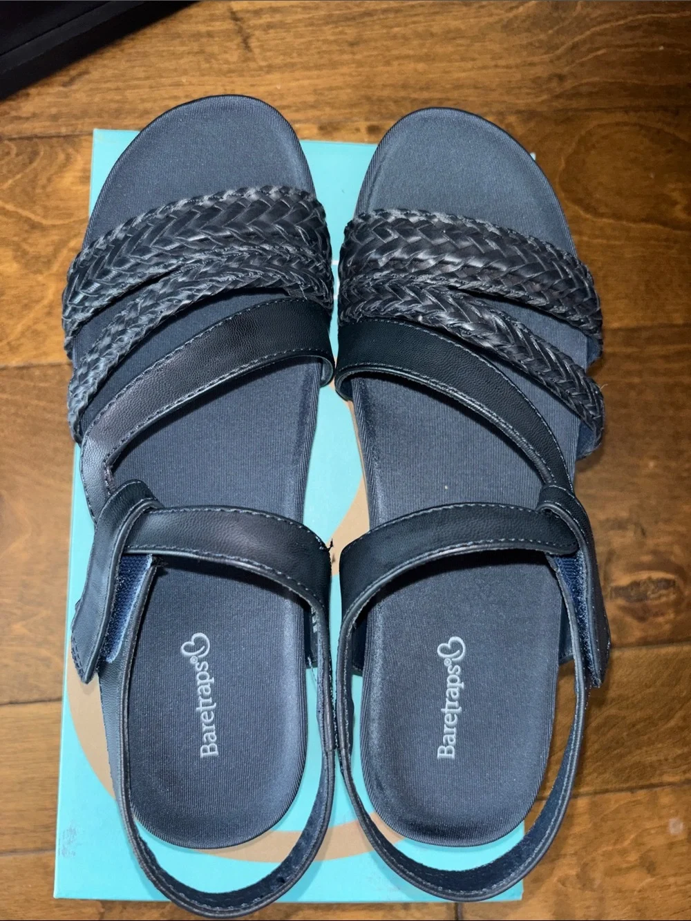 BareTraps Jalen  Navy Braided Slingback Sandals for Women 9M